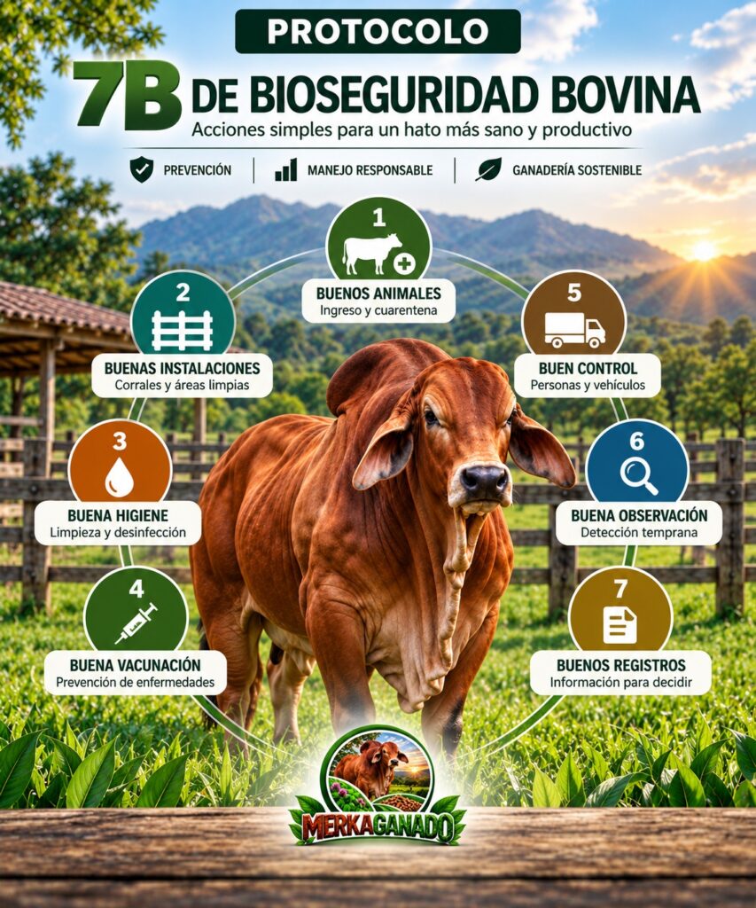 Protocolo 7B de bioseguridad bovina de MerkaGanado