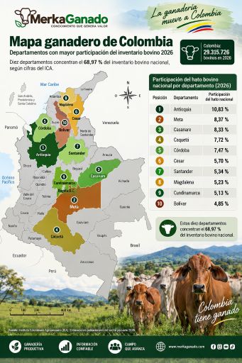 mapa ganadero de Colombia