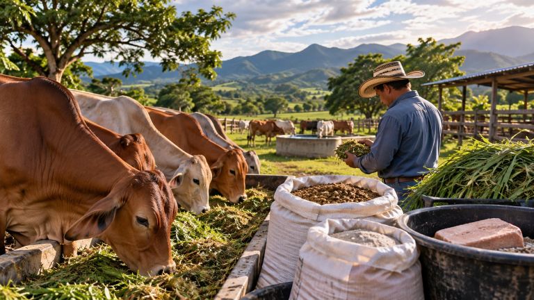 Nutrición de bovinos en una finca ganadera colombiana