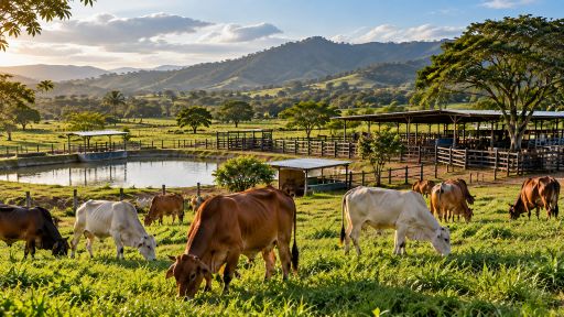 Finca ganadera con bovinos, pastura, agua e infraestructura disponibles para sostener el sistema productivo.