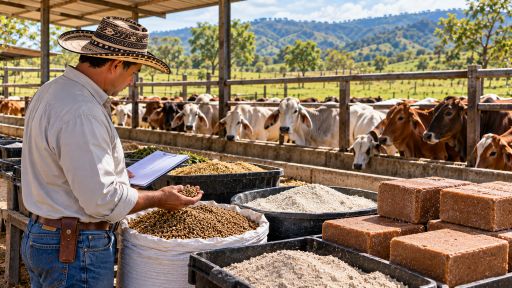 Concentrados, bloques multinutricionales y suplementos minerales para bovinos.