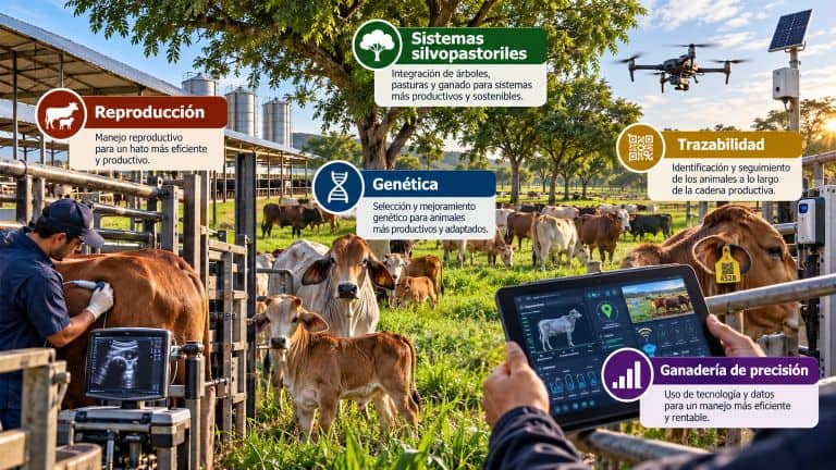 Ganadería colombiana con tecnología, genética, trazabilidad y manejo sostenible