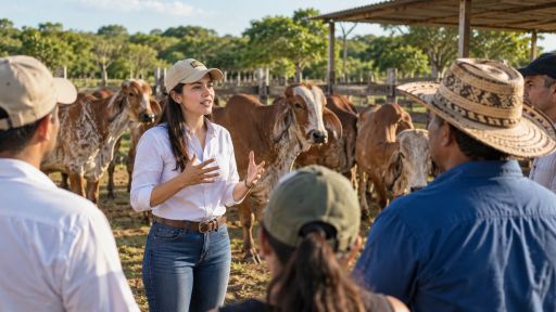 Natalia Romero y la ganadería en Galapa, Atlántico