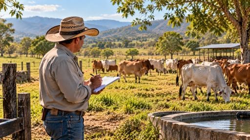 Productor registra información sobre su finca y sus animales