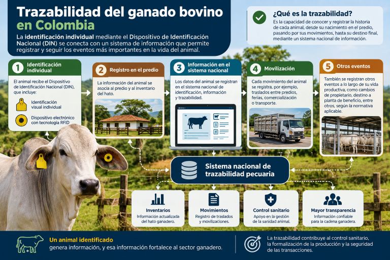 Sistema de trazabilidad para la identificación individual del ganado bovino